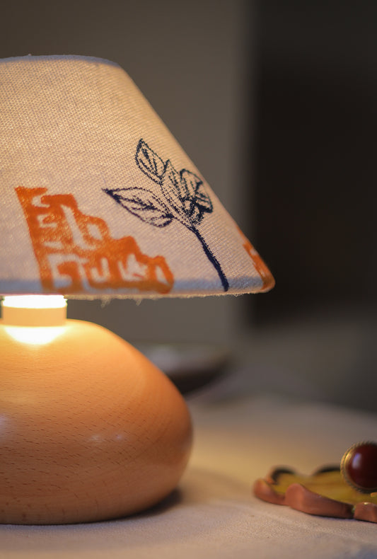 Pastel Meadow Lamp - Wood